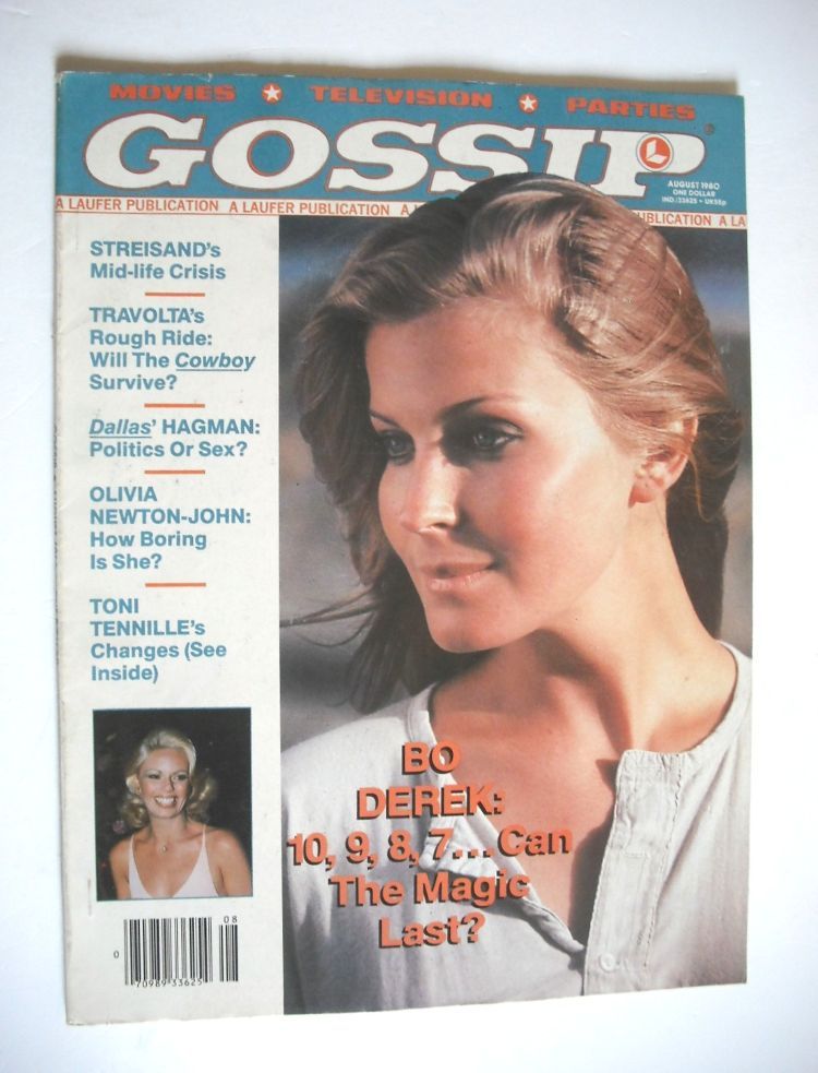 Rona Barrett's Gossip magazine - Bo Derek cover (August 1980)