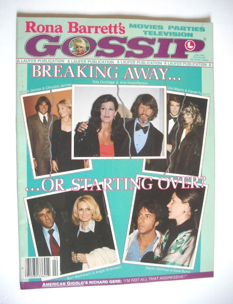 Rona Barrett's Gossip magazine - Breaking Away Or Starting Over cover (April 1980)