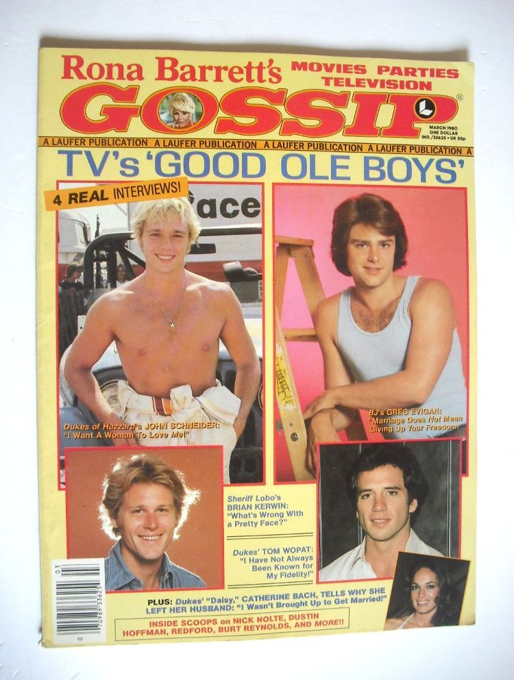 Rona Barrett's Gossip magazine - TV's Good Ole Boys cover (March 1980)