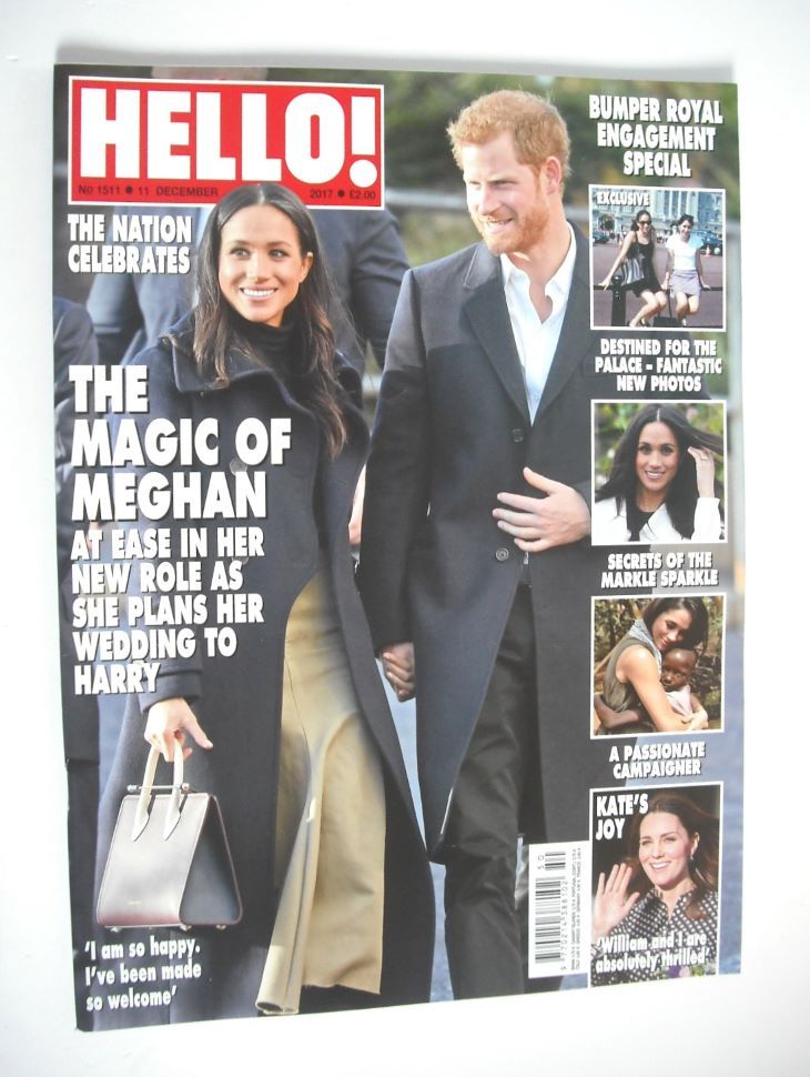 Hello! magazine - Prince Harry and Meghan Markle cover (11 December 2017 - Issue 1511)