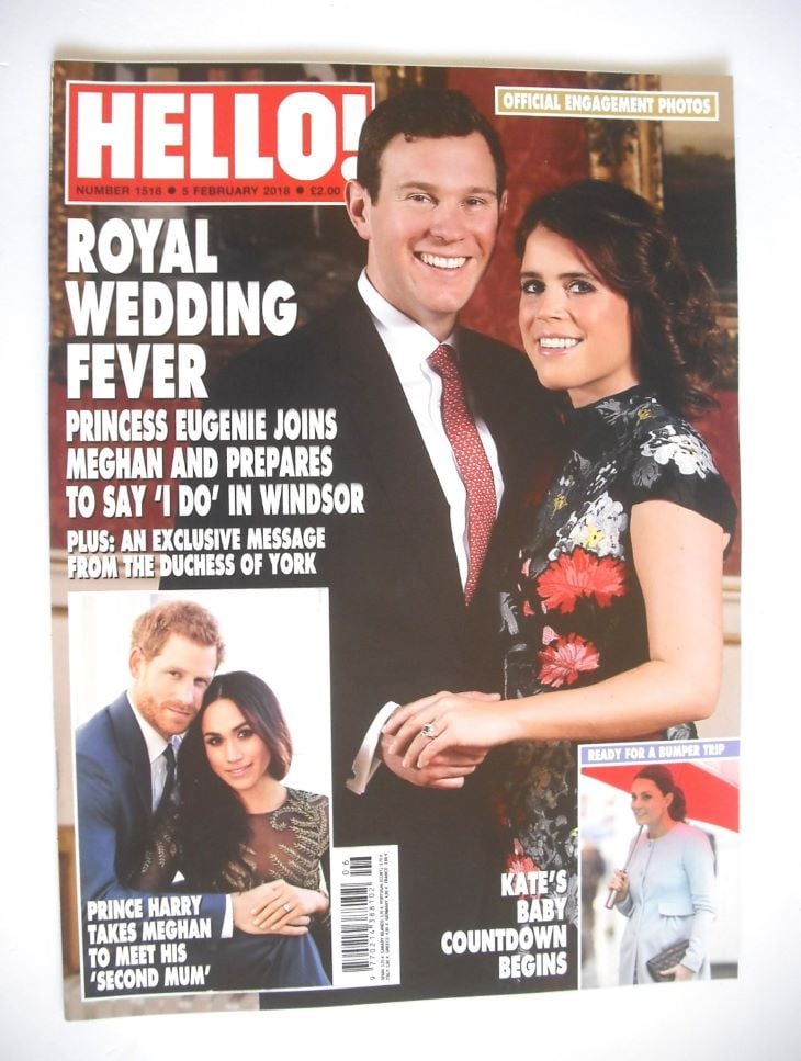 Hello! magazine - Jack Brooksbank and Princess Eugenie cover (5 February 2018 - Issue 1518)