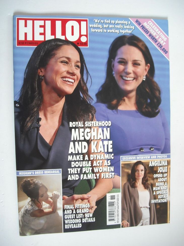 Hello! magazine - Meghan Markle and Kate Middleton cover (12 March 2018 - Issue 1523)