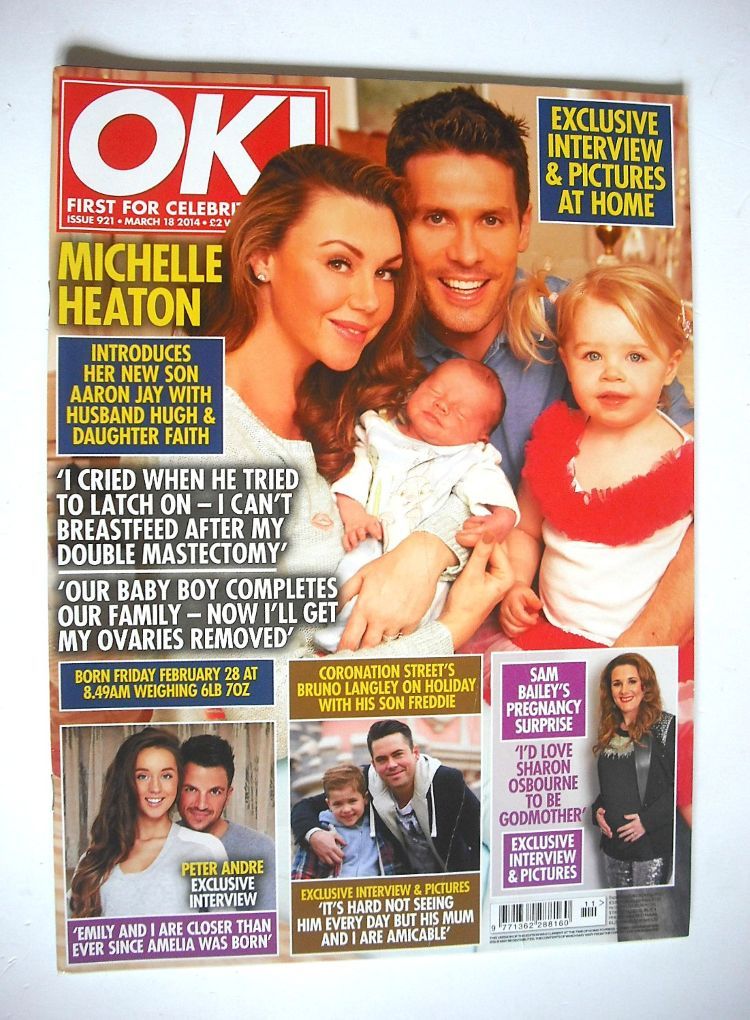 OK! magazine - Michelle Heaton and family cover (18 March 2014 - Issue 921)