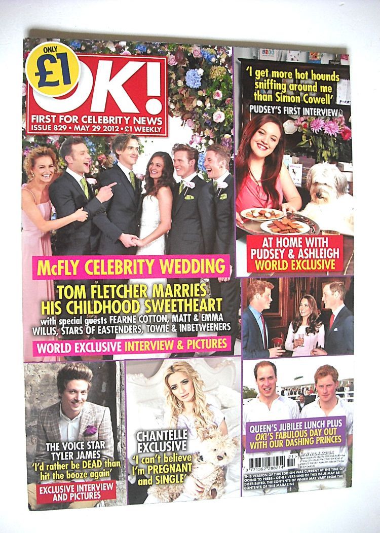 OK! magazine - Tom Fletcher wedding cover (29 May 2012 - Issue 829)