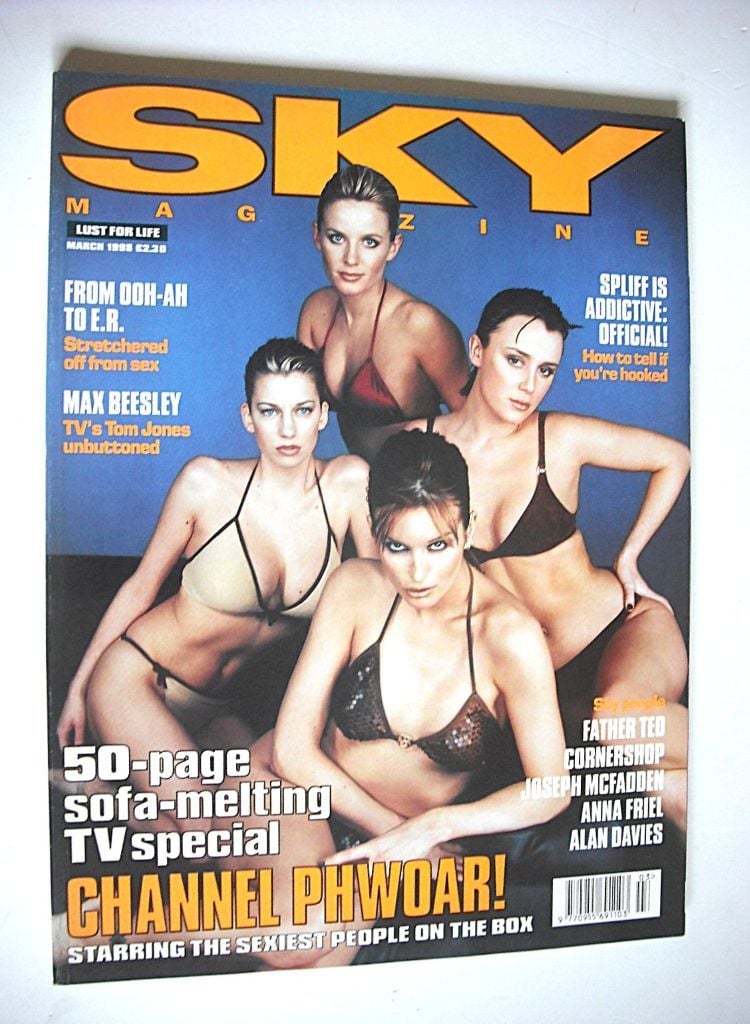 Sky magazine - Claire Goose, Catalina, Keeley Hawes and Davinia Murphy cover (March 1998)