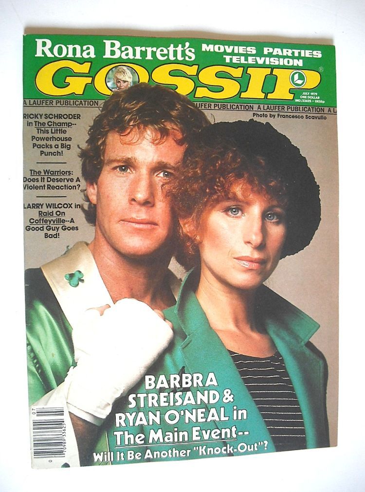 Rona Barrett's Gossip magazine - Barbra Streisand & Ryan O'Neal cover (July 1979)