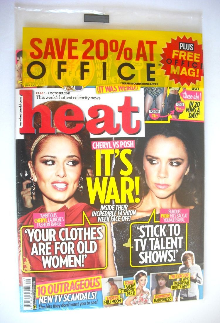 <!--2011-10-01-->Heat magazine - Cheryl Cole & Victoria Beckham cover (1-7 