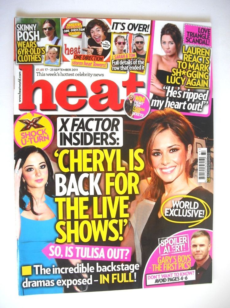 Heat magazine - Cheryl Cole cover (17-23 September 2011)