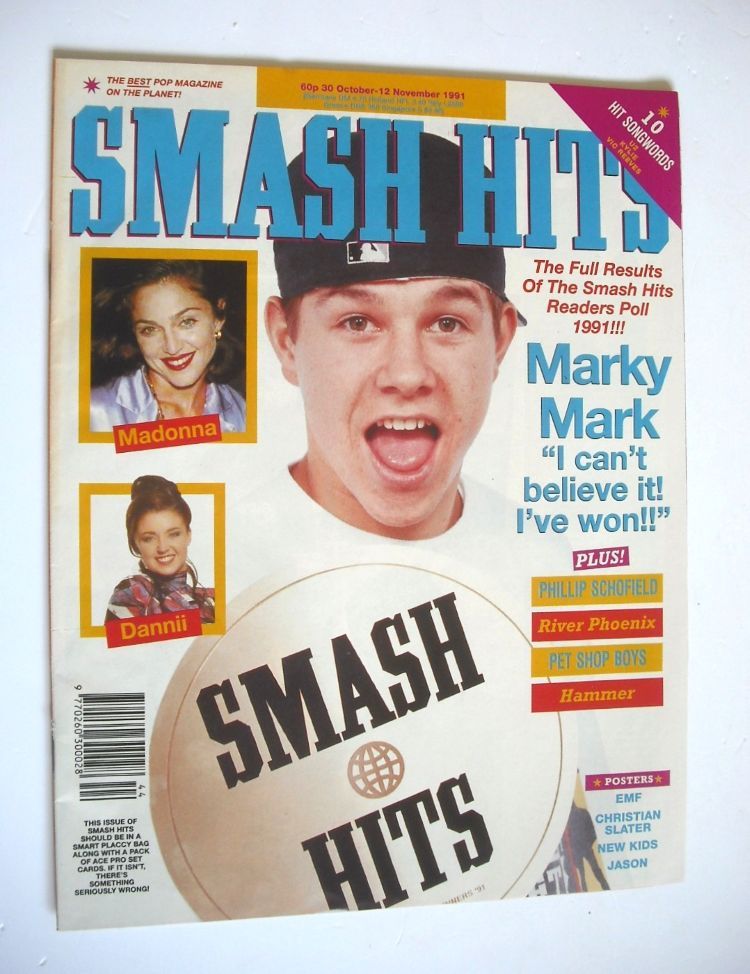 Smash Hits magazine - Marky Mark cover (30 October - 12 November 1991)