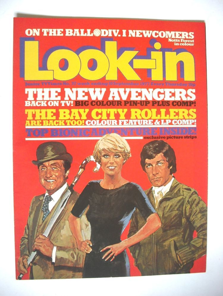 Look In magazine - The New Avengers cover (10 September 1977)