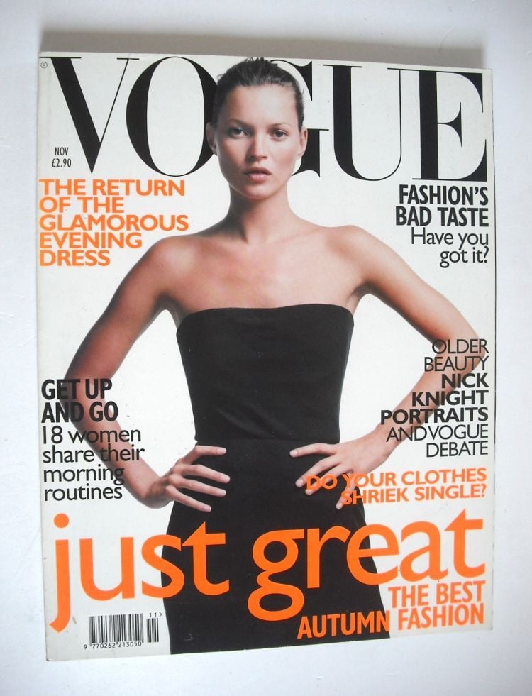 British Vogue magazine - November 1998 - Kate Moss cover