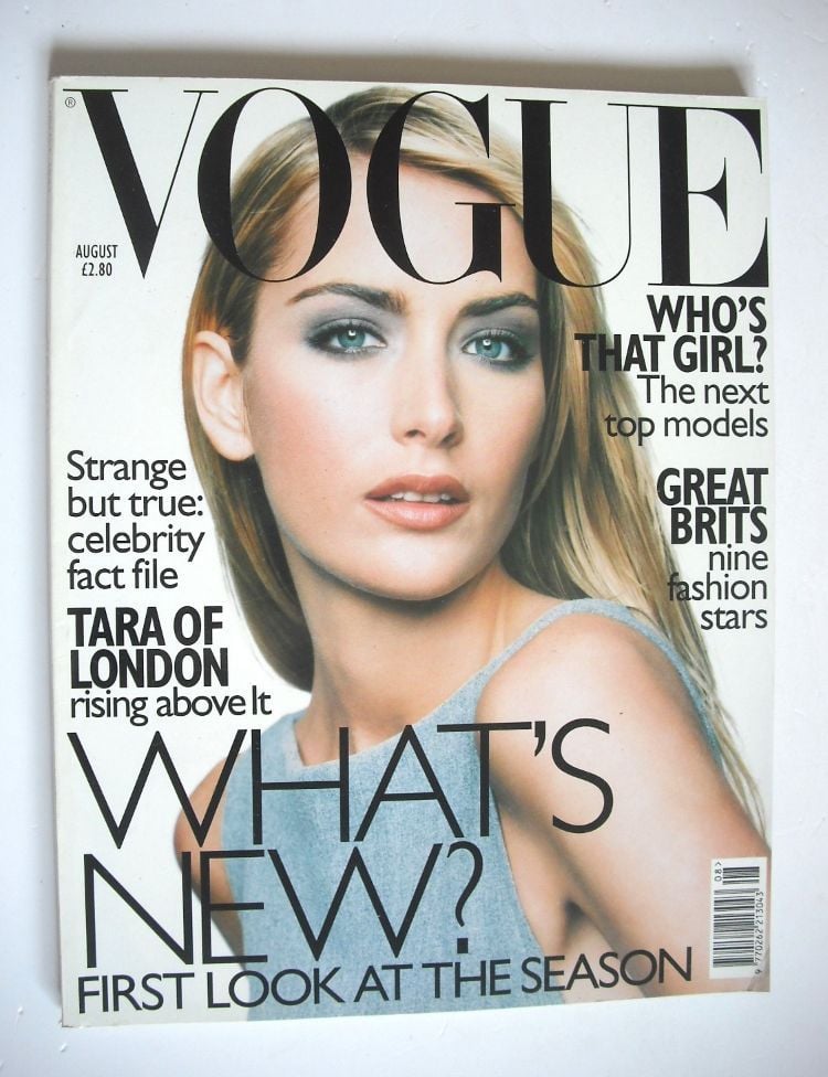 British Vogue magazine - August 1997 - Georgina Grenville cover