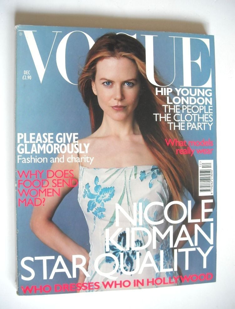 British Vogue magazine - December 1998 - Nicole Kidman cover
