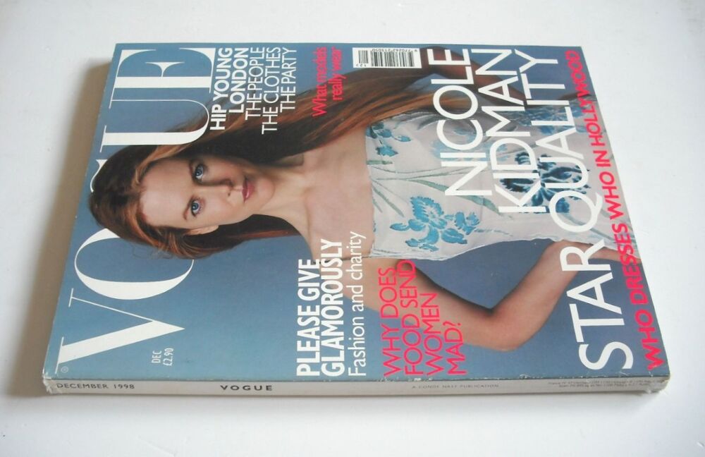 British Vogue magazine - December 1998 - Nicole Kidman cover
