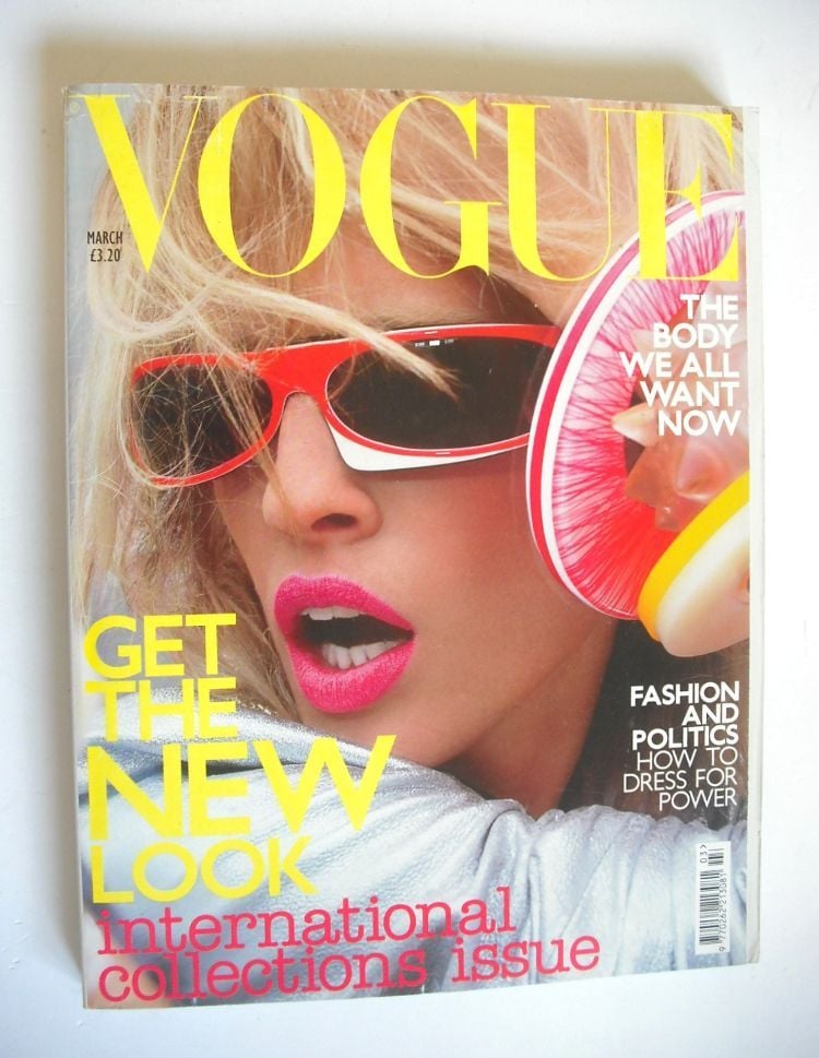 British Vogue magazine - March 2003 - Natasha Vojnovic cover
