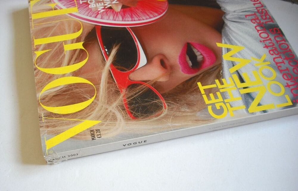 British Vogue magazine - March 2003 - Natasha Vojnovic cover