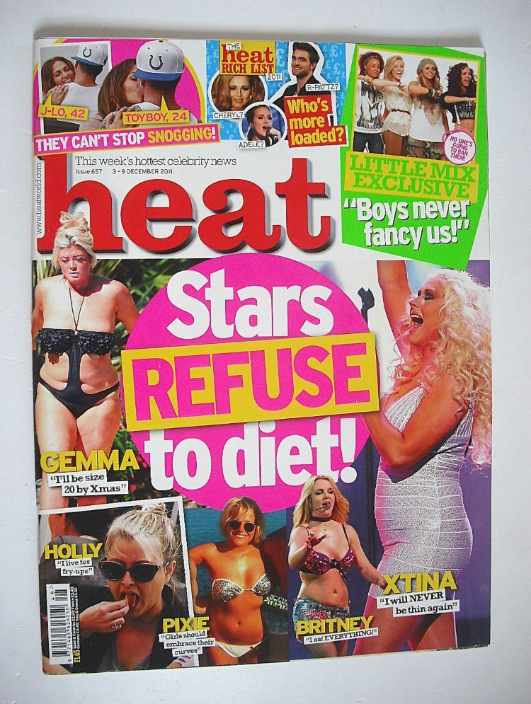 Heat magazine - Stars Refuse To Diet cover (3-9 December 2011)