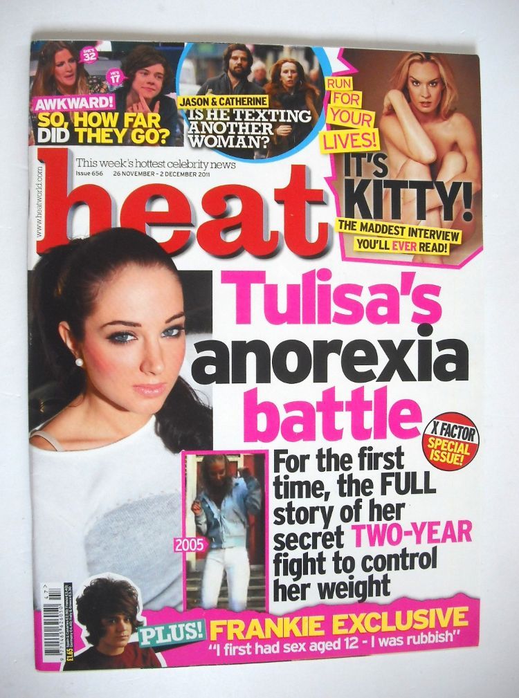 Heat magazine - Tulisa Contostavlos cover (26 November - 2 December 2011)