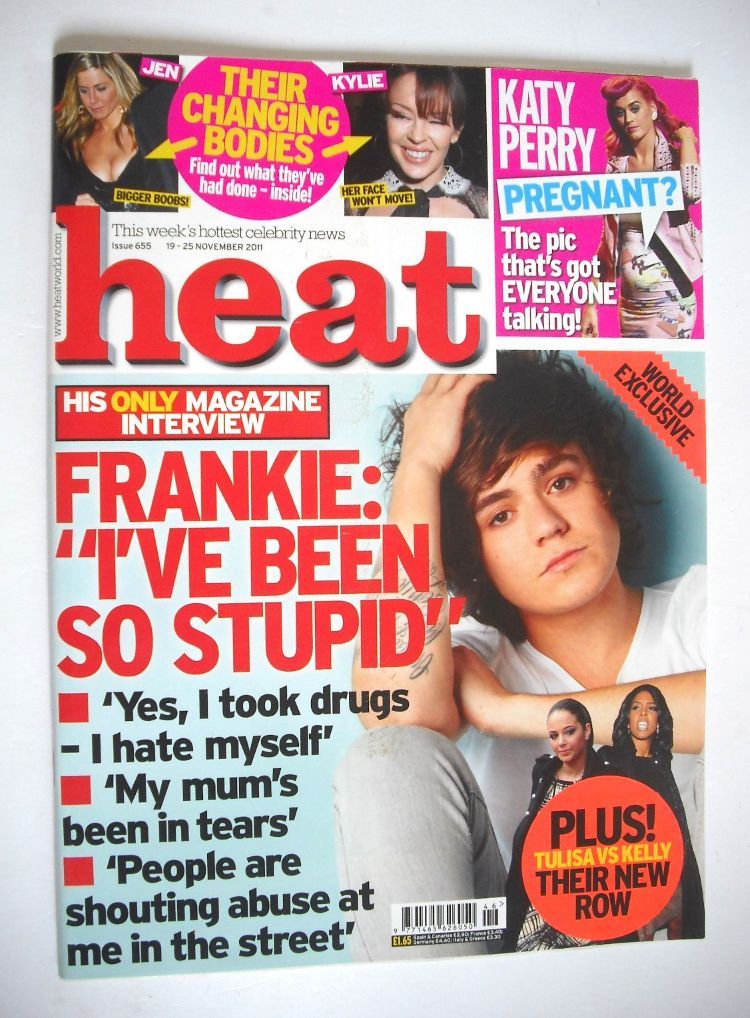 Heat magazine - Frankie Cocozza cover (19-25 November 2011)
