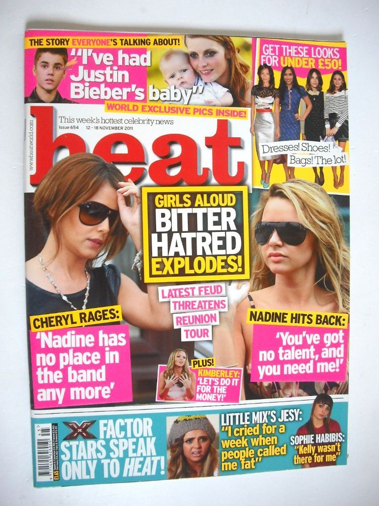 Heat magazine - Girls Aloud cover (12-18 November 2011)