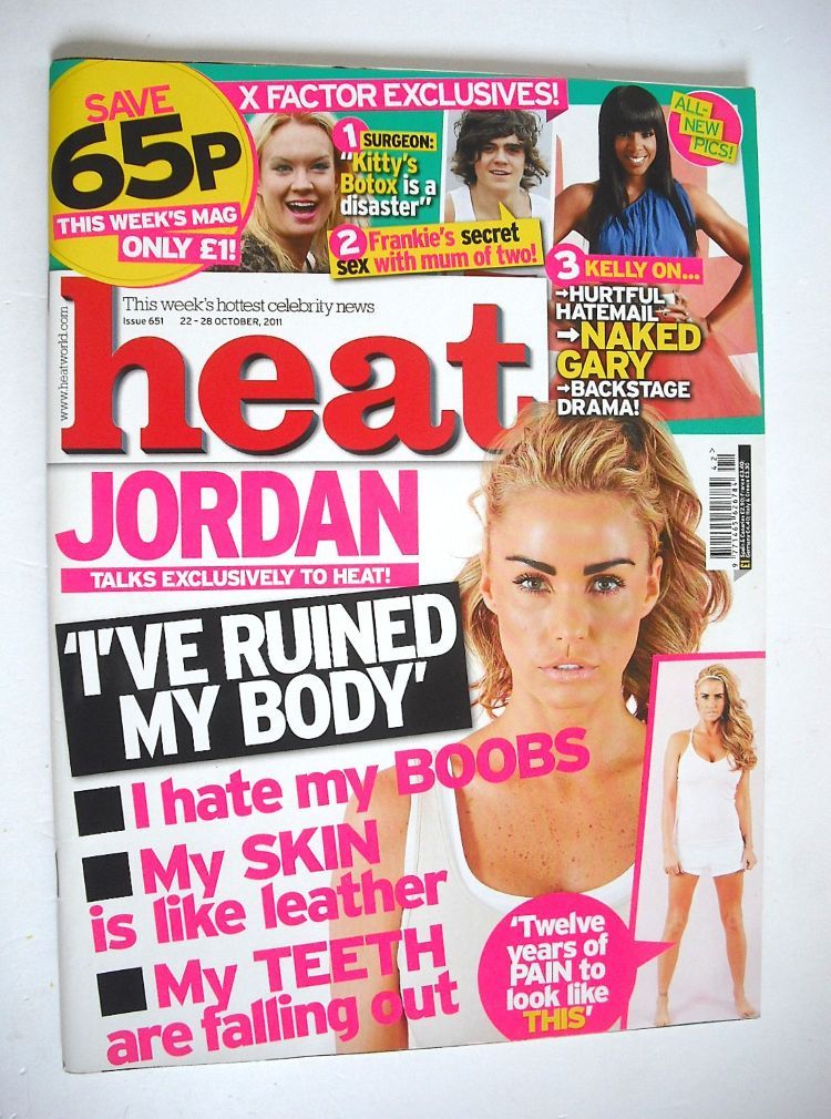 Heat magazine - Katie Price cover (22-28 October 2011)