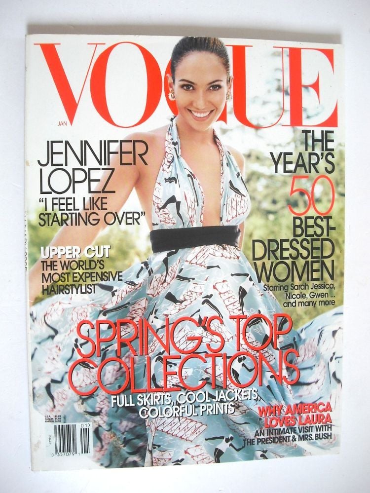 US Vogue magazine - January 2005 - Jennifer Lopez cover