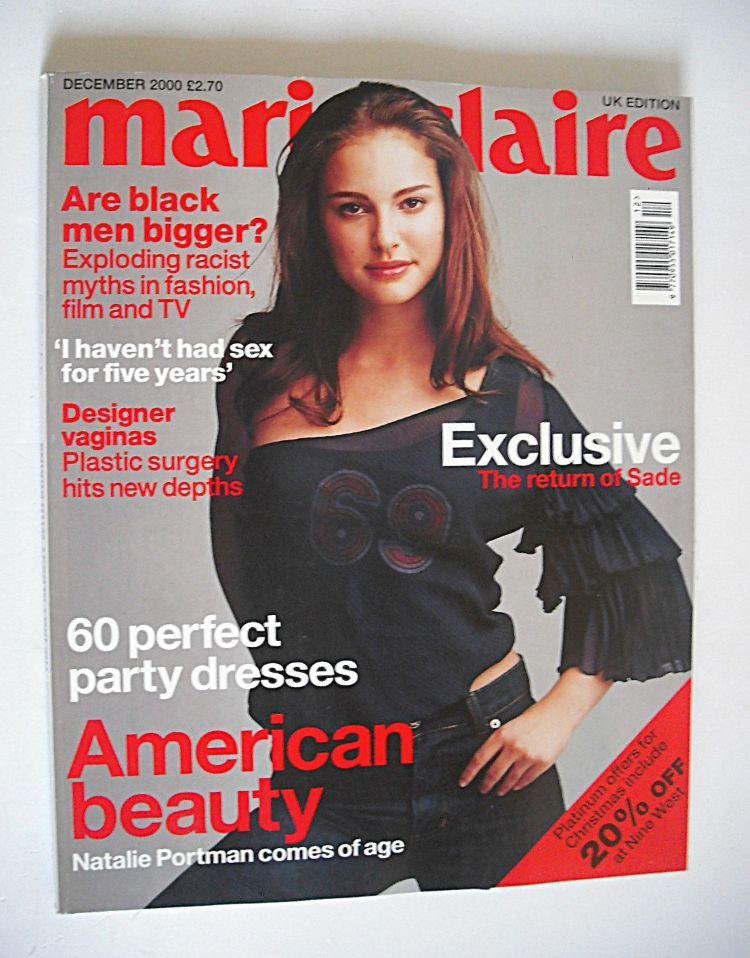 British Marie Claire magazine - December 2000 - Natalie Portman cover