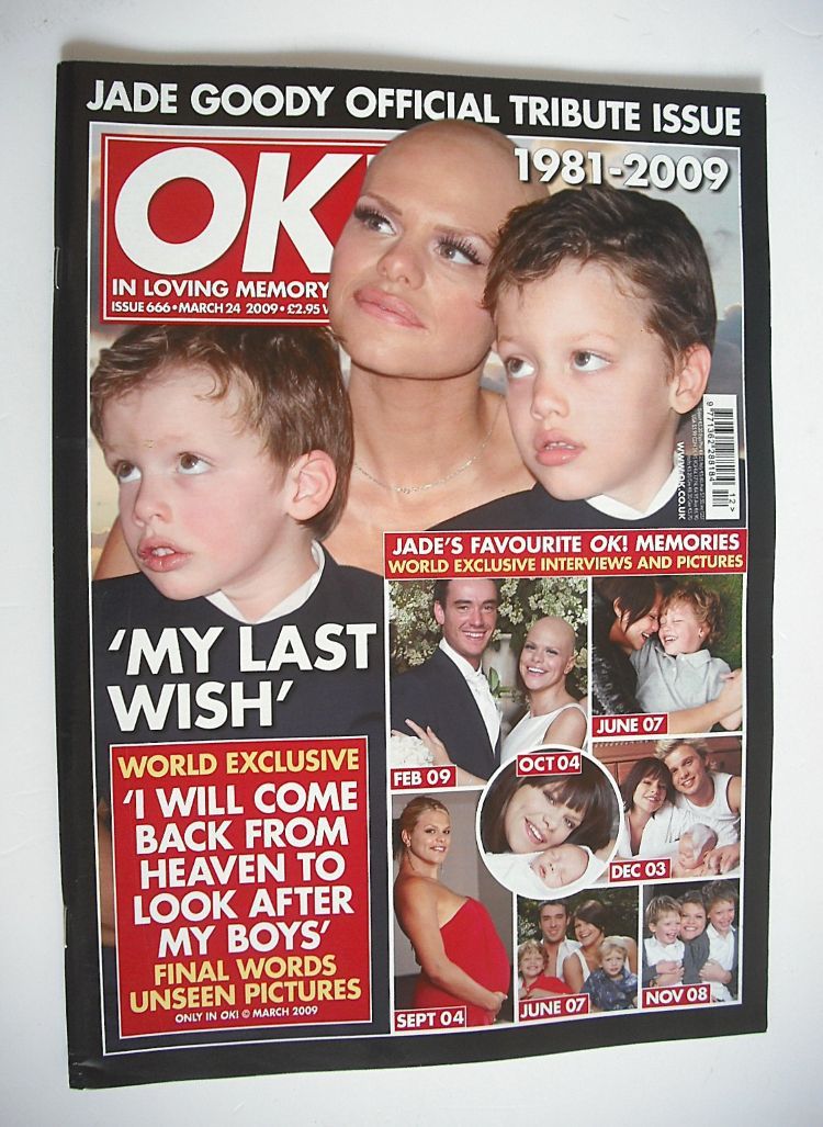 <!--2009-03-24-->OK! magazine - Jade Goody tribute cover (24 March 2009 - I