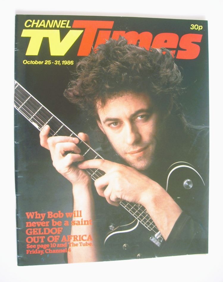 CTV Times magazine - 25-31 October 1986 - Bob Geldof cover