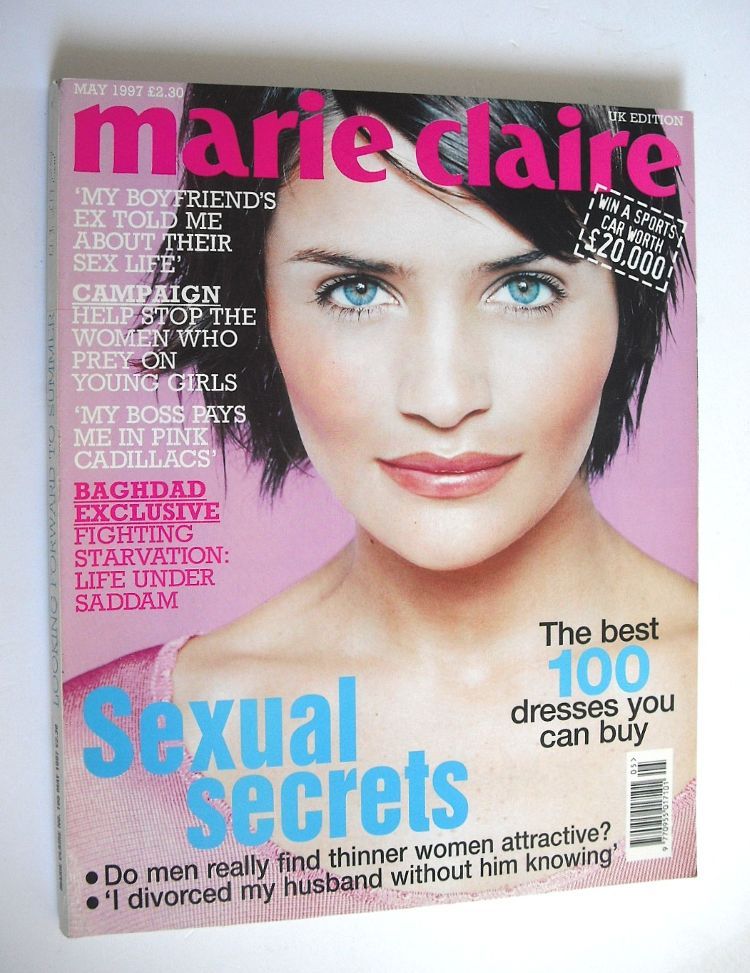 British Marie Claire magazine - May 1997 - Helena Christensen cover