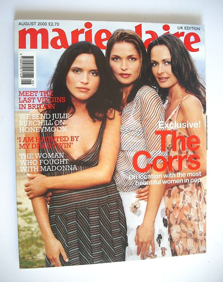 British Marie Claire magazine - August 2000 - The Corrs cover