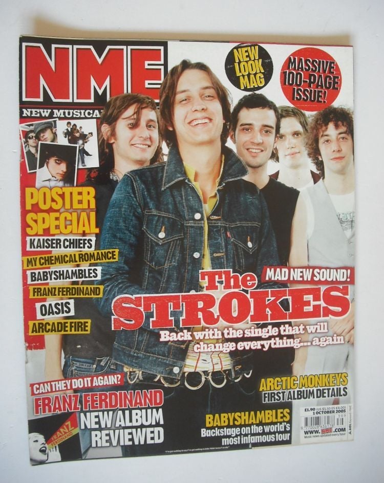 NME magazine - The Strokes cover (1 October 2005)