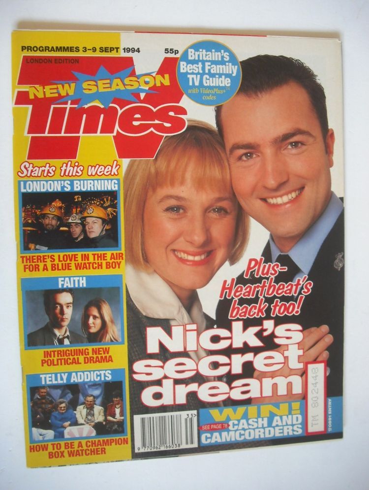 TV Times magazine - Niamh Cusack and Nick Berry cover (3-9 September 1994)