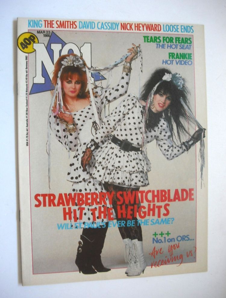 No 1 Magazine - Strawberry Switchblade cover (23 March 1985)