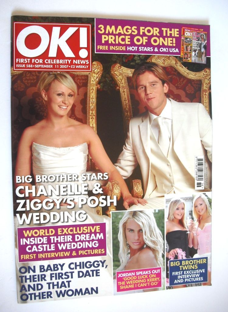 OK! magazine - Ziggy Lichman and Chanelle Hayes cover (11 September 2007 - Issue 588)