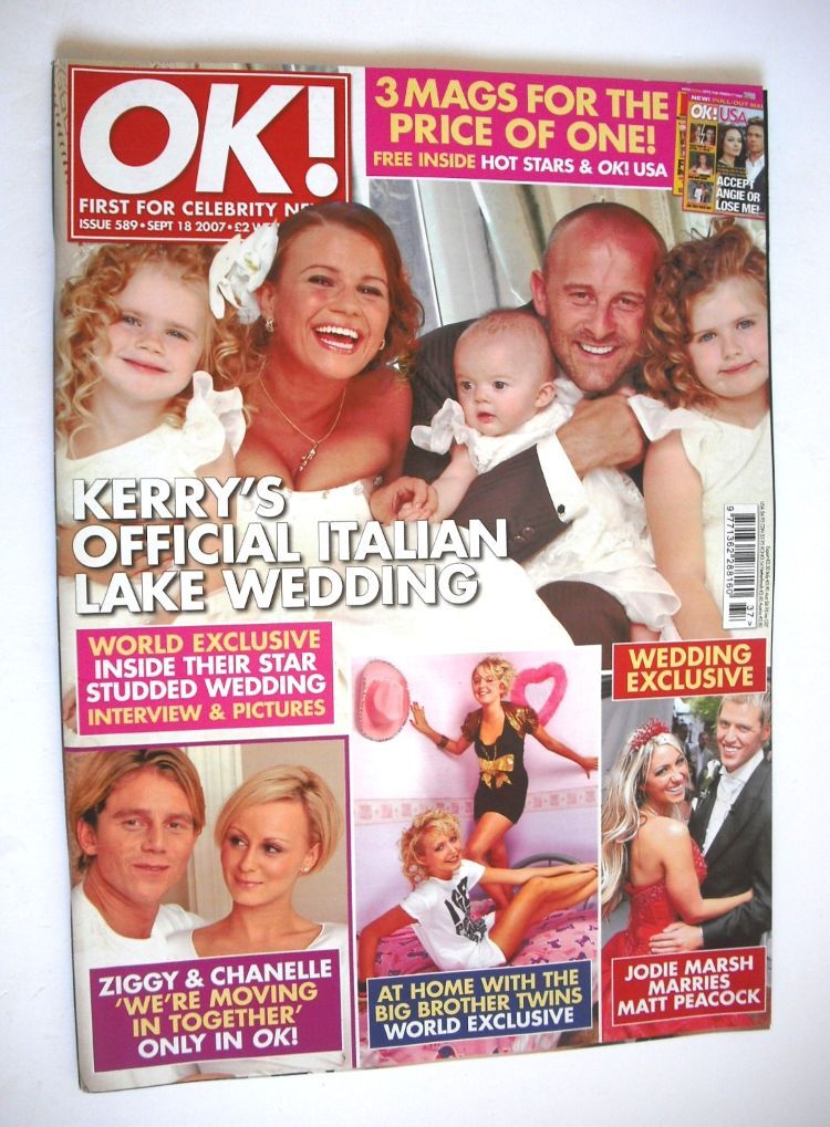 OK! magazine - Kerry Katona wedding cover (18 September 2007 - Issue 589)