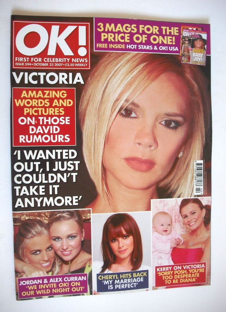 OK! magazine - Victoria Beckham cover (23 October 2007 - Issue 594)