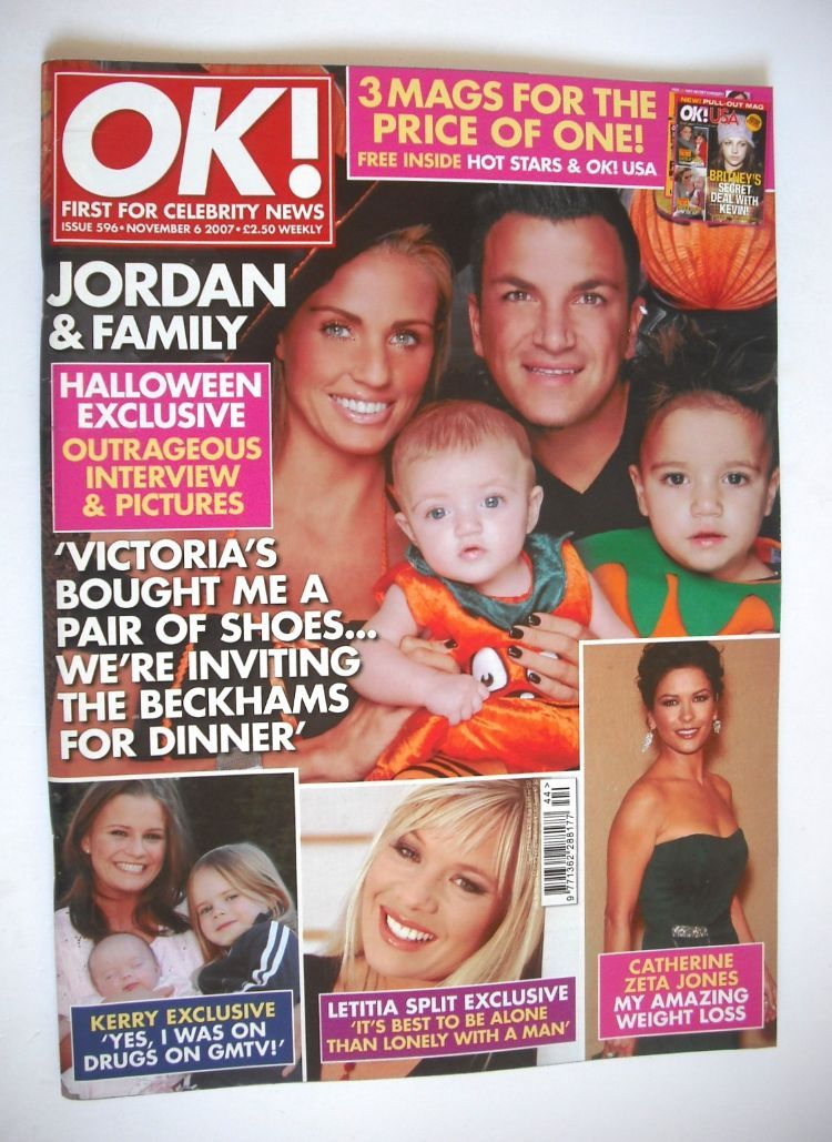 OK! magazine - Jordan and Peter Andre cover (6 November 2007 - Issue 596)