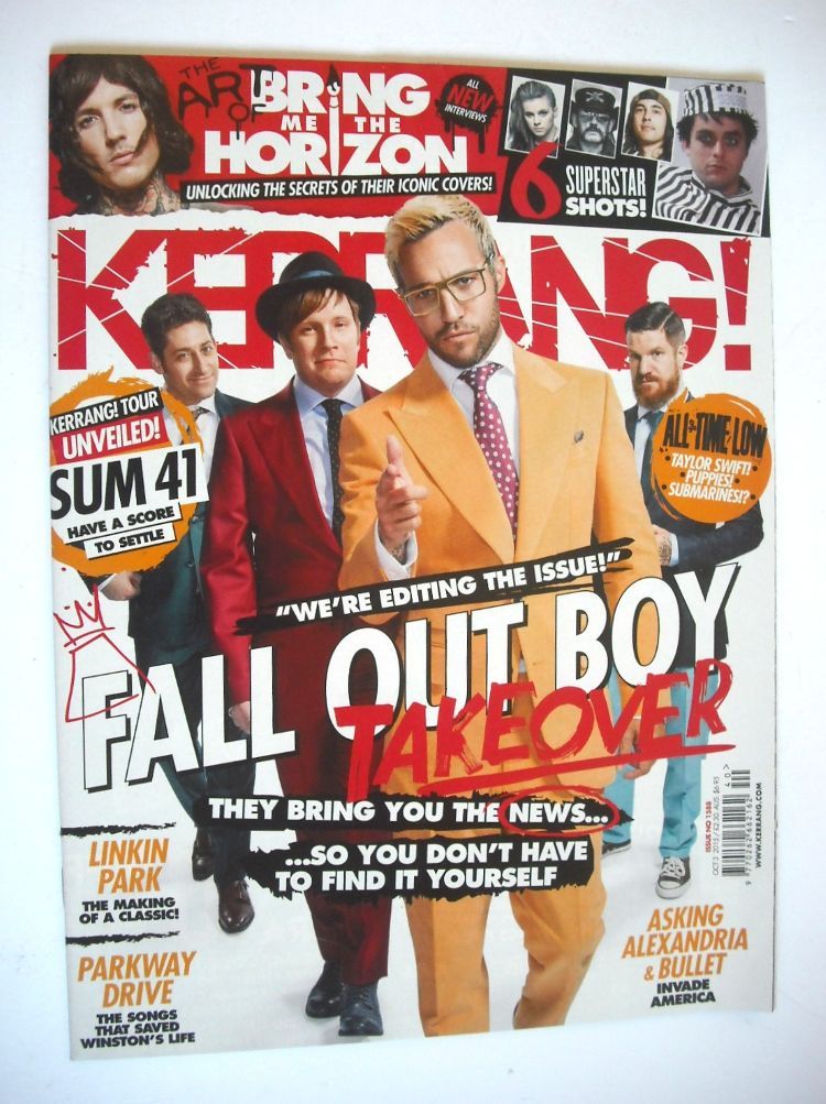 Kerrang magazine - Fall Out Boy cover (3 October 2015 - Issue 1588)