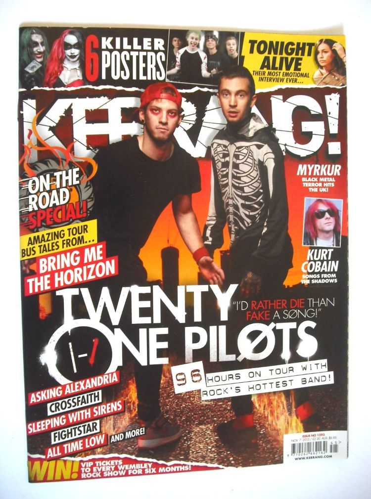 Kerrang magazine - Twenty One Pilots cover (7 November 2015 - Issue 1593)