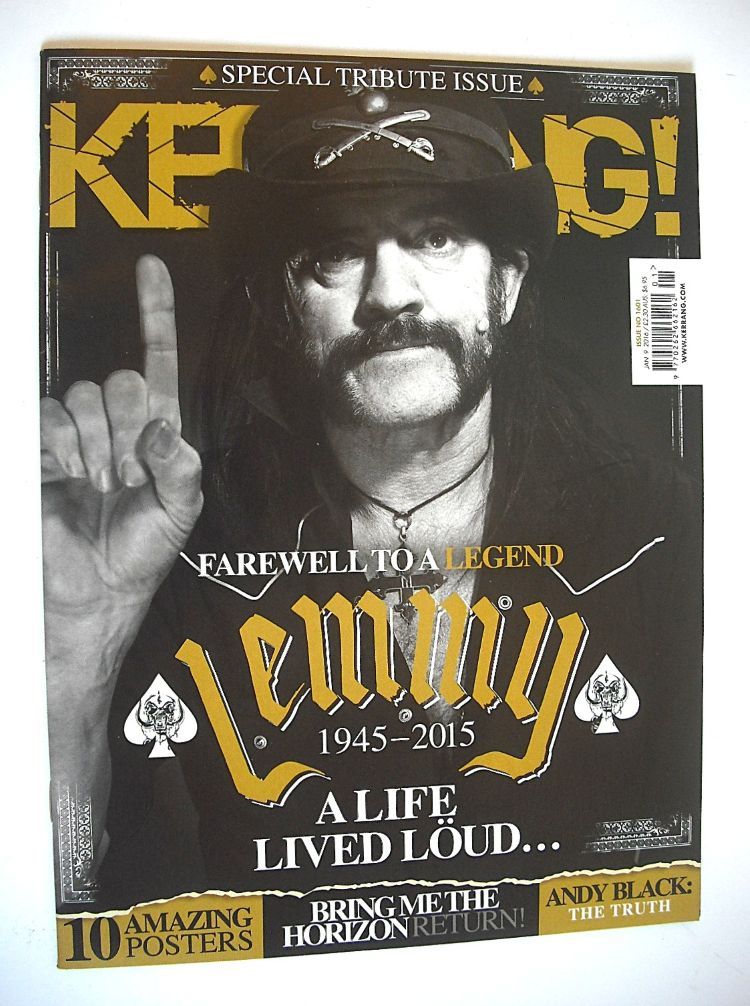 Kerrang magazine - Lemmy cover (9 January 2016 - Issue 1601)