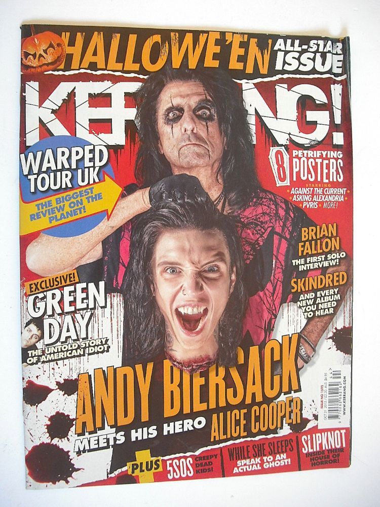 Kerrang magazine - Alice Cooper and Andy Biersack cover (31 October 2015 - Issue 1592)