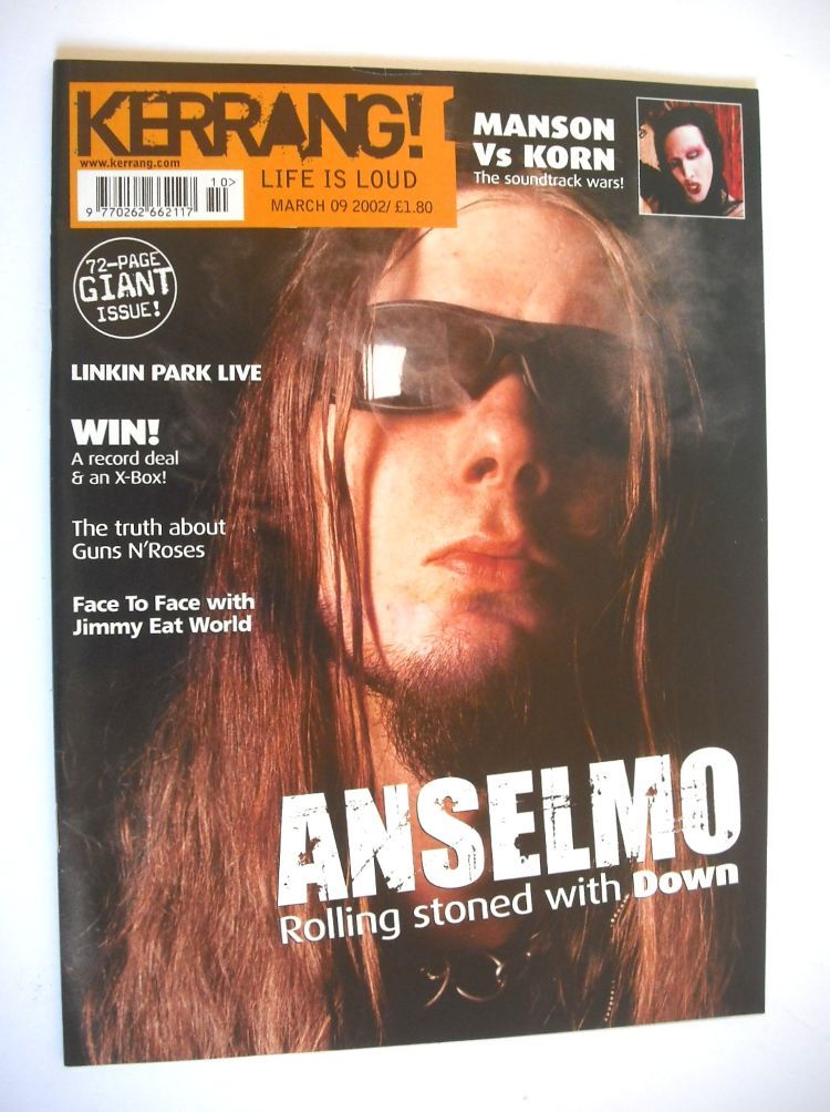 Kerrang magazine - Phil Anselmo cover (9 March 2002 - Issue 894)