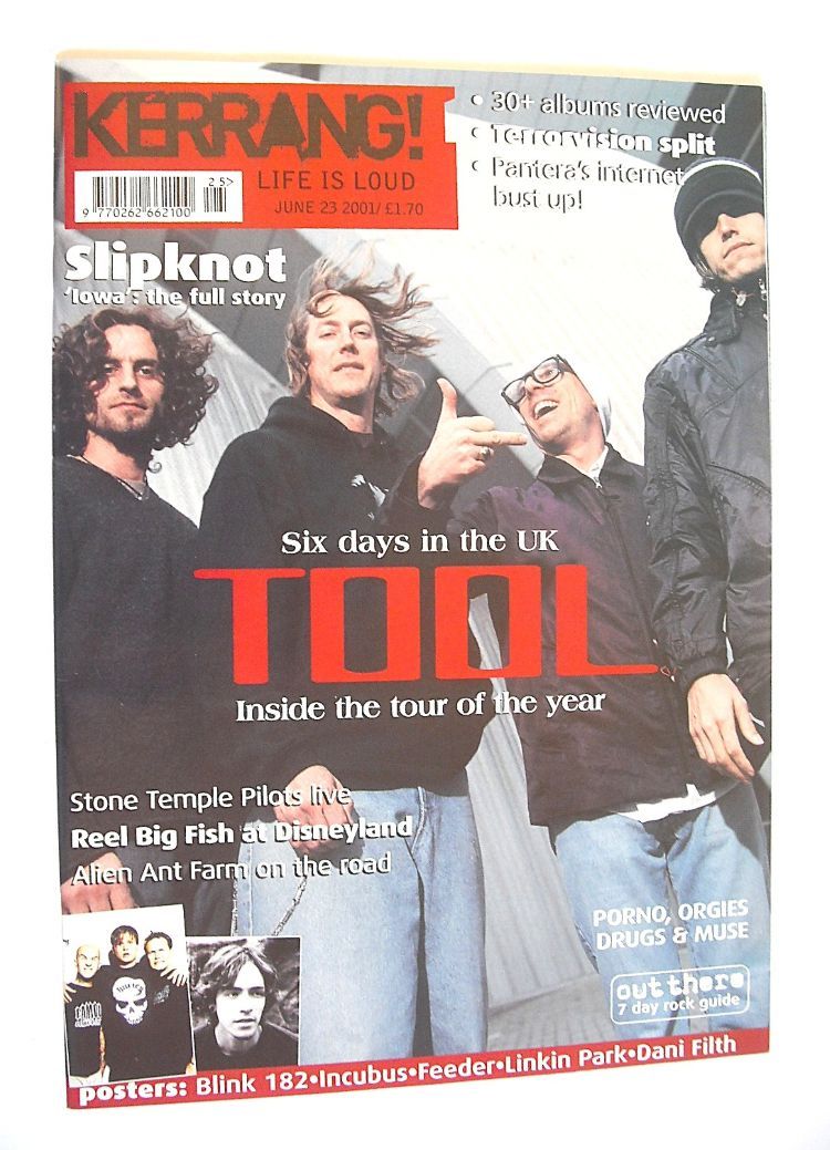 Kerrang magazine - Tool cover (23 June 2001 - Issue 858)