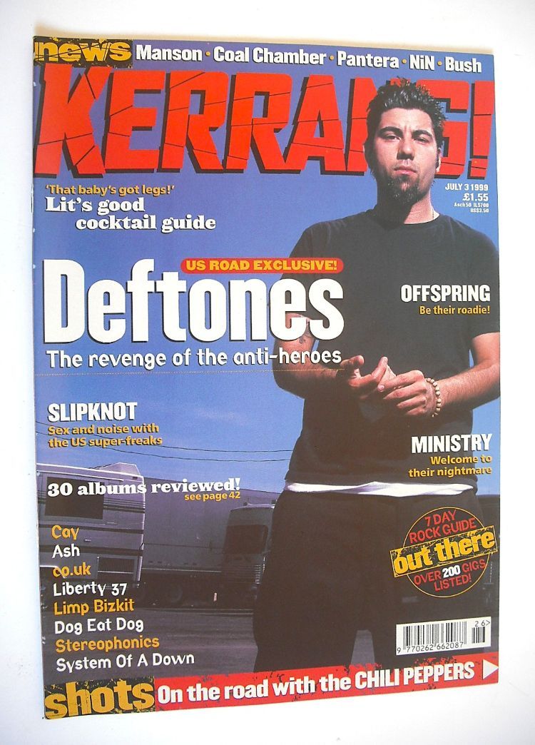 Kerrang magazine - Chino Moreno cover (3 July 1999 - Issue 757)