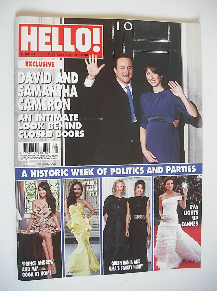 Hello! magazine - David Cameron and Samantha Cameron cover (24 May 2010 - Issue 1124)