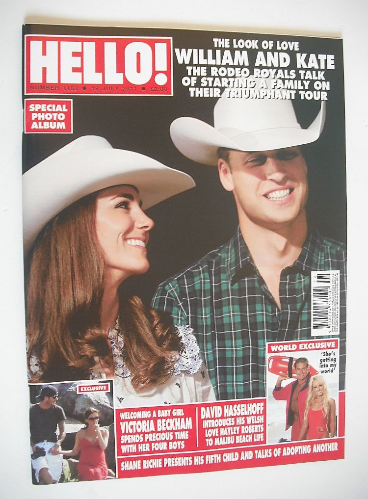 Hello! magazine - Prince William and Kate Middleton cover (18 July 2011 - Issue 1183)