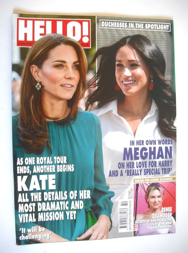 Hello! magazine - Meghan Markle and Kate Middleton cover (14 October 2019 - Issue 1605)