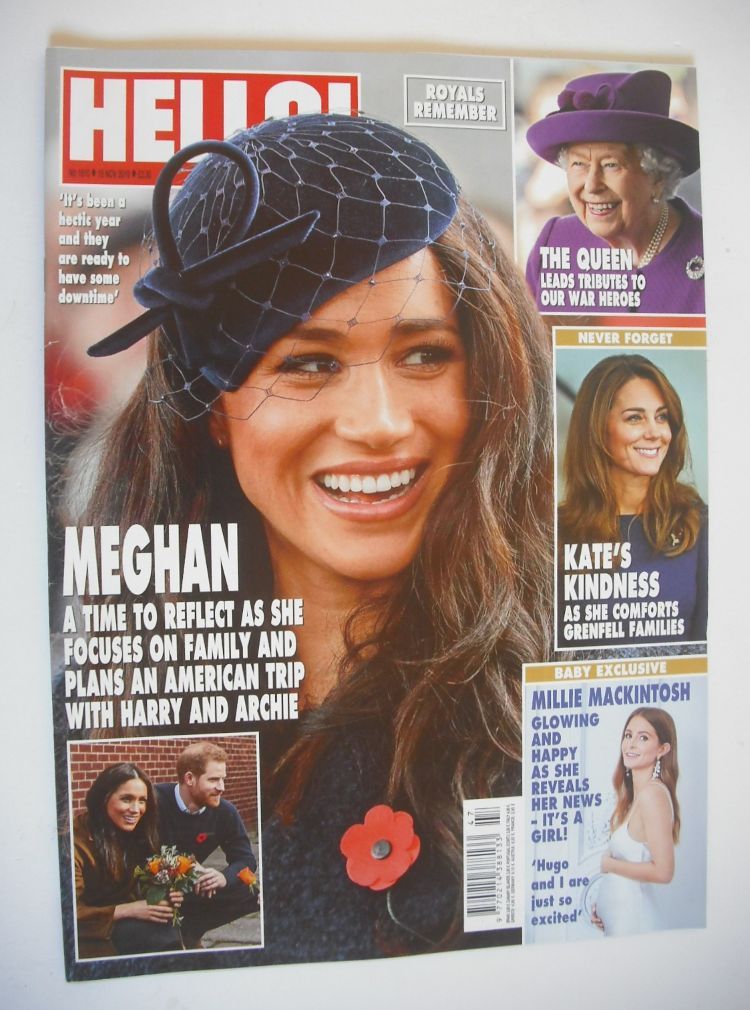 Hello! magazine - Meghan Markle cover (18 November 2019 - Issue 1610)