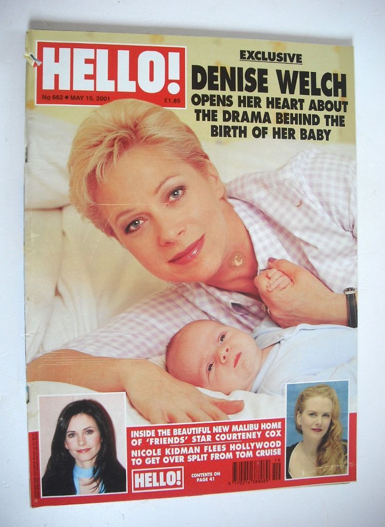 <!--2001-05-15-->Hello! magazine - Denise Welch cover (15 May 2001 - Issue 